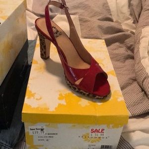 Yellow box sandals/heels